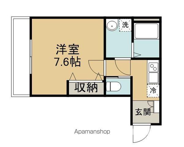 キャメル川越都B(1K/3階)の間取り写真