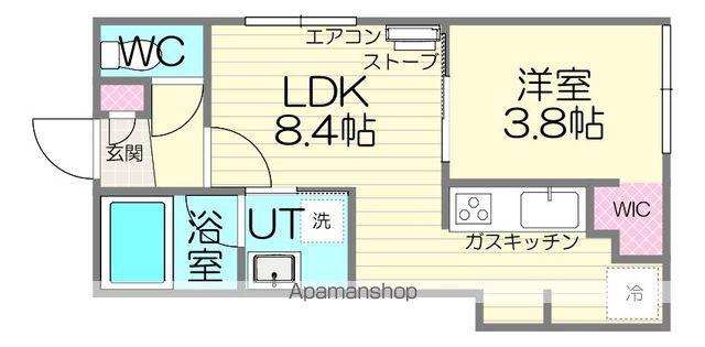 SKYFEELAN(1LDK/3階)の間取り写真