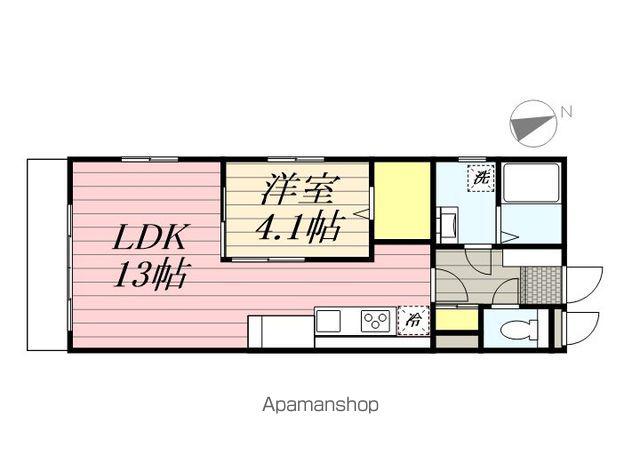 シンシア五番館(1LDK/2階)の間取り写真