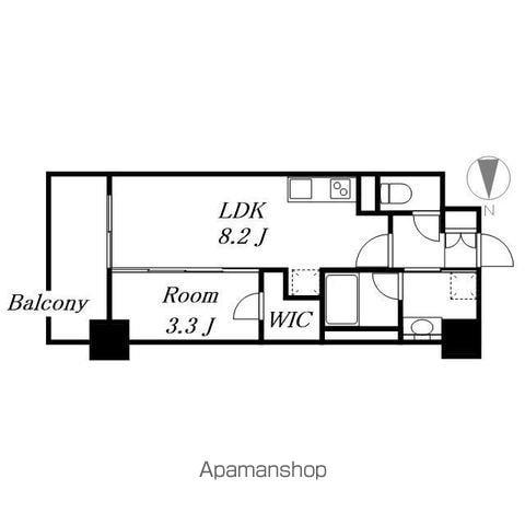 S-RESIDENCE烏森AUREATE(1LDK/10階)の間取り写真