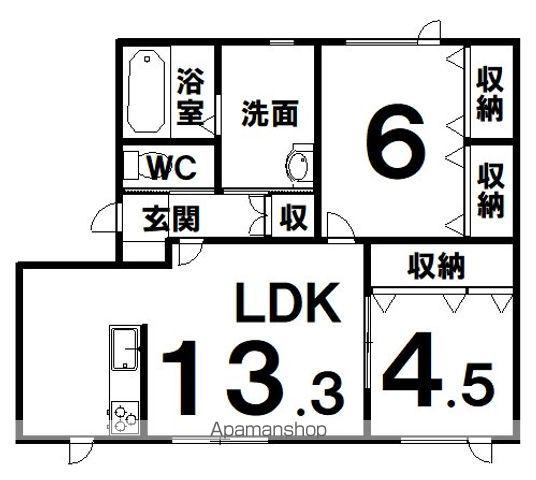 RUKUSU(2LDK/2階)の間取り写真