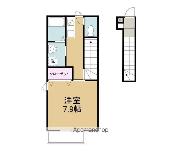 BELLACALMA(1K/2階)の間取り写真