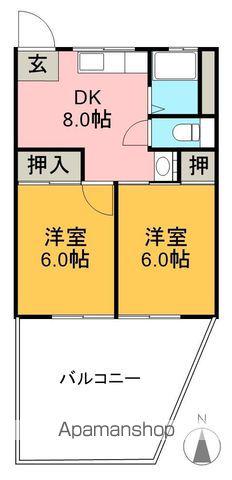 タウンハウス(2DK/3階)の間取り写真