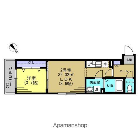 KS RESIDENCE(1LDK/2階)の間取り写真