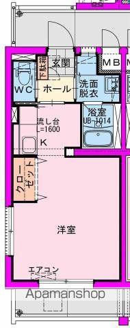 FUKUNASU EHIRAHIGASIMACHI(ワンルーム/5階)の間取り写真