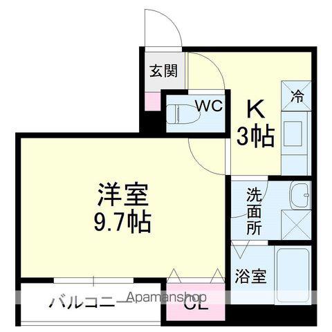 FLAT FOURTH(1K/2階)の間取り写真