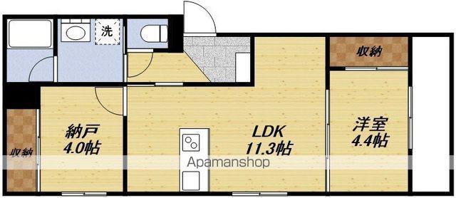 ルロワ千里山(1SLDK/3階)の間取り写真