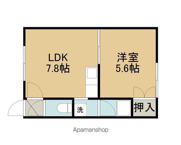 ロイヤルハイム光洋(1DK/1階)の間取り写真