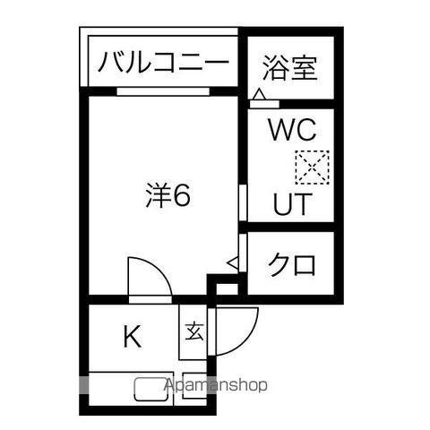 A-FLAT(1K/1階)の間取り写真
