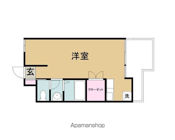 フラットT(1K/2階)の間取り写真