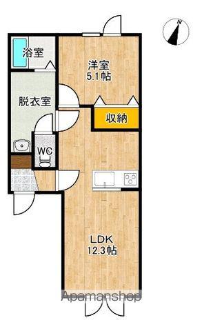 西11南16AP(1LDK/1階)の間取り写真