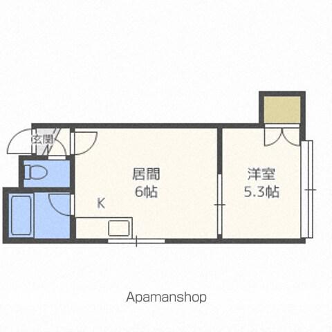パルハイツ北26条Ⅲ(1DK/3階)の間取り写真