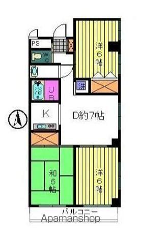 リンダーホフ(3DK/1階)の間取り写真