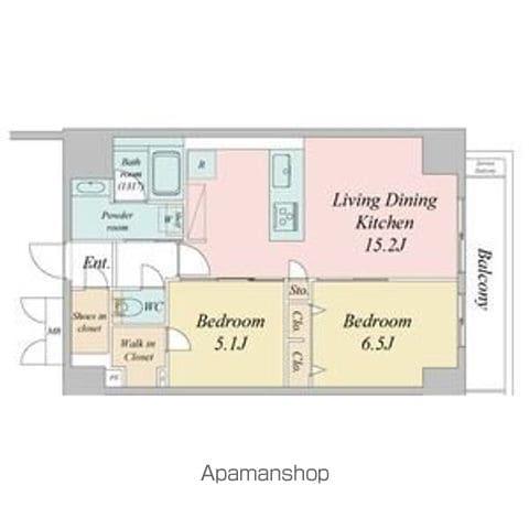 ルネフラッツ今池駅前サウス(2LDK/11階)の間取り写真