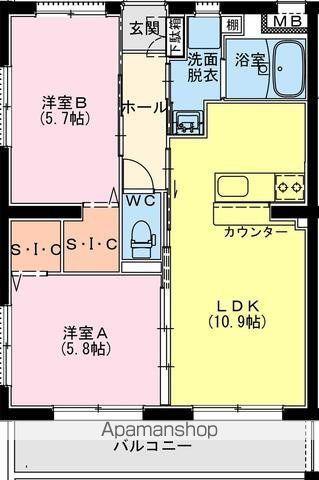 ALBA TERRACE(2LDK/4階)の間取り写真