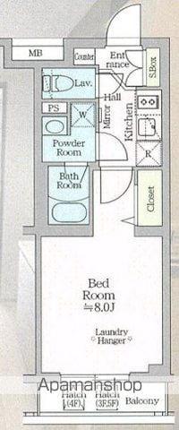 アイル プレミアム西新宿(1K/2階)の間取り写真