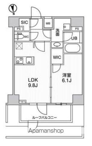 THERESIDENCE神楽坂Ⅰ(1LDK/8階)の間取り写真
