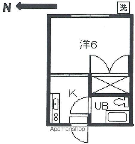びーどろハイムⅡ(1K/1階)の間取り写真