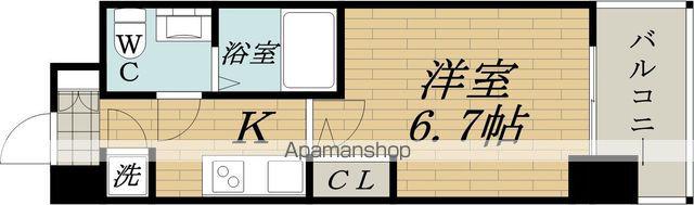 アドバンス新大阪ラシュレ(1K/12階)の間取り写真