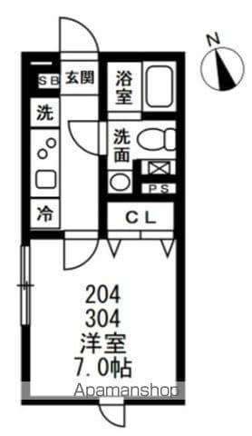 NOZOMIO祐天寺(1K/3階)の間取り写真