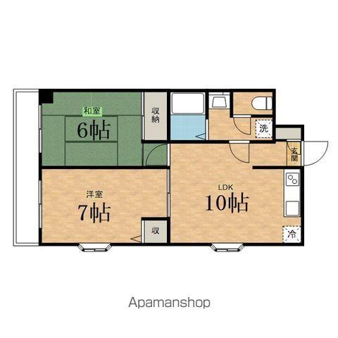 サニーガーデン(2LDK/2階)の間取り写真