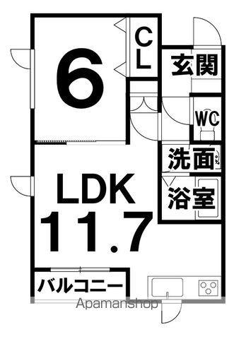 メゾンローヤル(1LDK/1階)の間取り写真