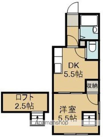 人見ハイツ(1DK/2階)の間取り写真