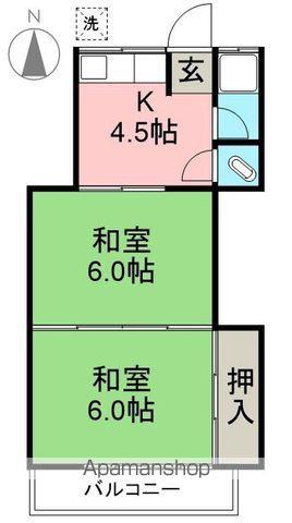 あけぼの荘(2K/2階)の間取り写真