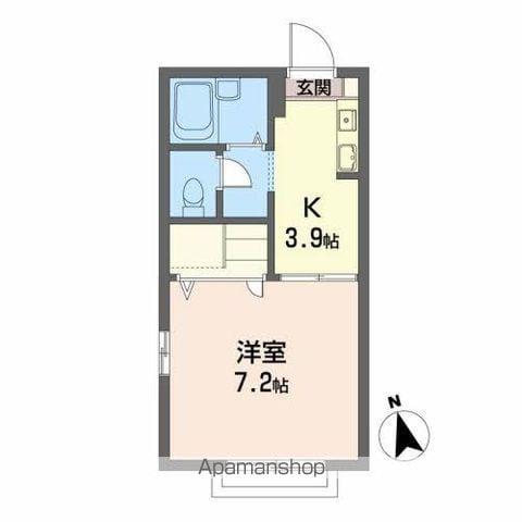 グリーンハイツ・エス(1K/2階)の間取り写真