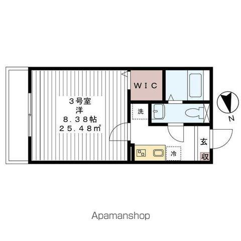 AJ南流山ノースⅡ(1K/1階)の間取り写真