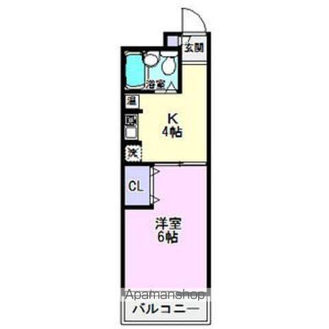大観荘(1K/3階)の間取り写真