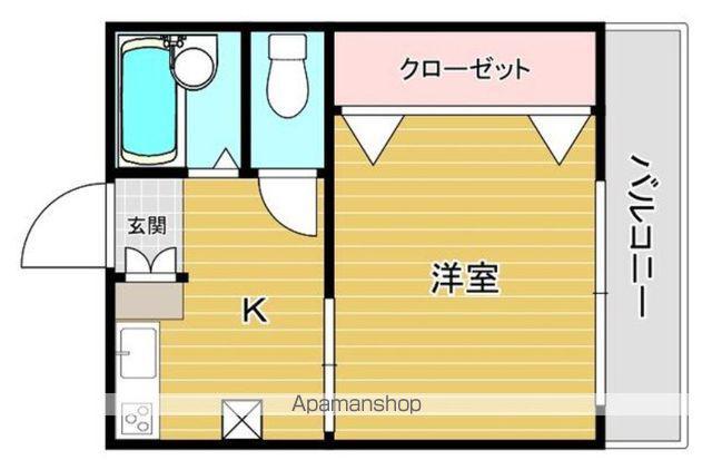 桧ハイツ(1K/1階)の間取り写真