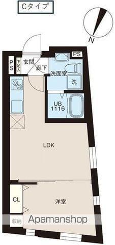 レピュア北池袋駅前レジデンス(1LDK/4階)の間取り写真