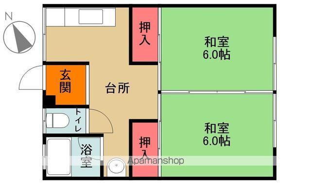 マリンフラット1(2K/1階)の間取り写真