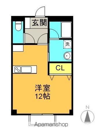 シティハイム城南A(ワンルーム/2階)の間取り写真