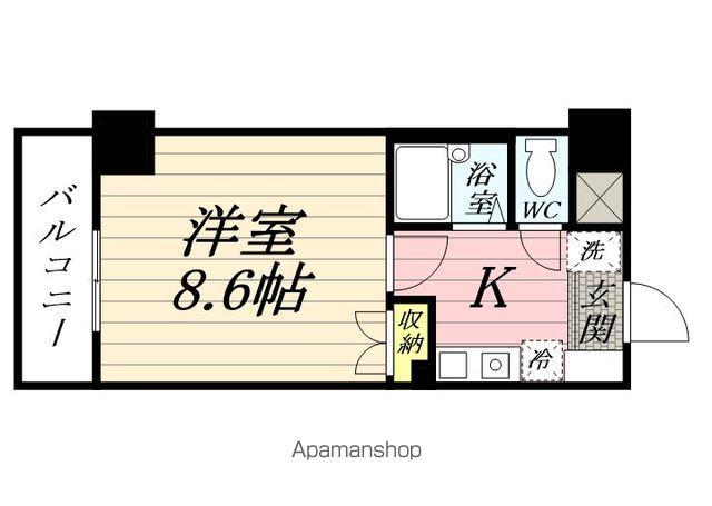 フィオーレ横浜(1K/2階)の間取り写真