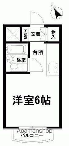 シャトーキミ(1K/1階)の間取り写真