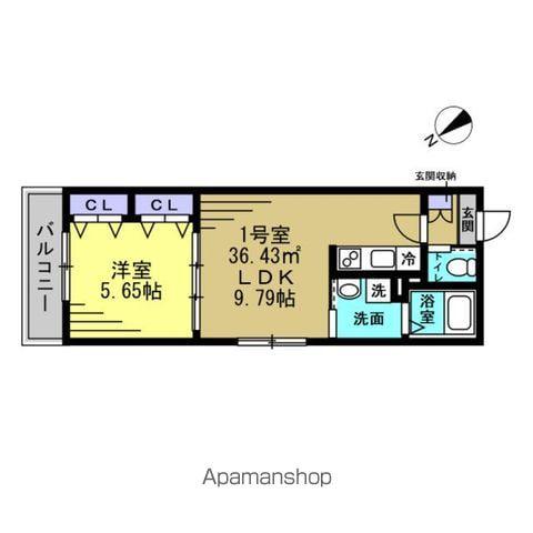 総武本線 都賀駅 徒歩13分 3階建 新築(1LDK/1階)の間取り写真
