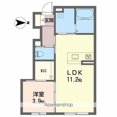 リバーサ道後桜館(1LDK/1階)の間取り写真