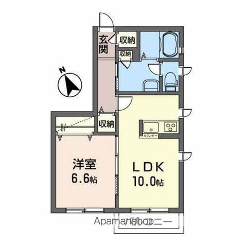 メゾンマスト南中央C(2LDK/1階)の間取り写真