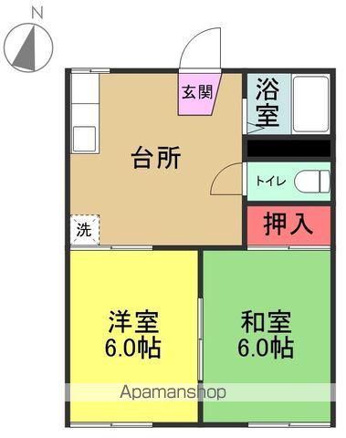 愛宕ハイツ(2DK/1階)の間取り写真