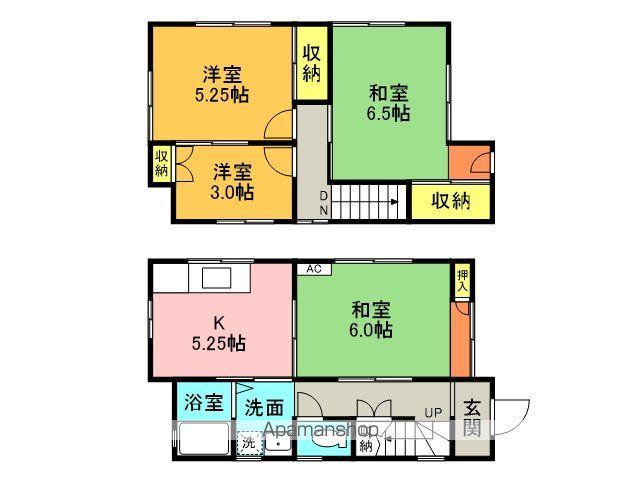 高山本線 高山駅 徒歩16分 2階建 築38年(4DK)の間取り写真