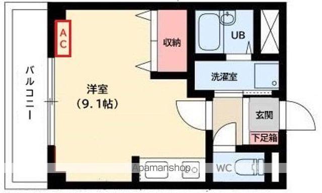 エメラルドノービレⅡ(ワンルーム/3階)の間取り写真
