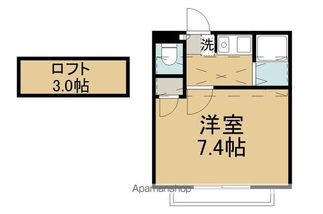 アップルハウス東仙台2(1K/1階)の間取り写真