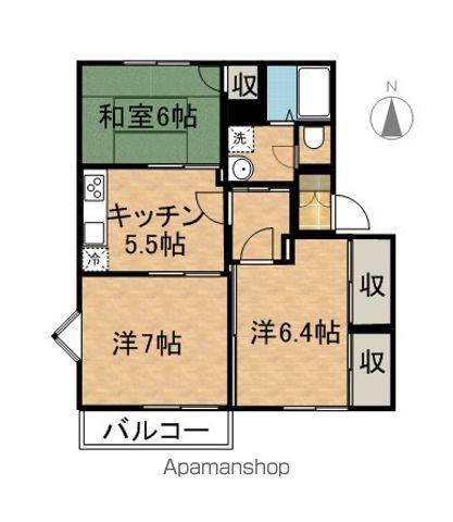 フレグランス若槻(3K/1階)の間取り写真