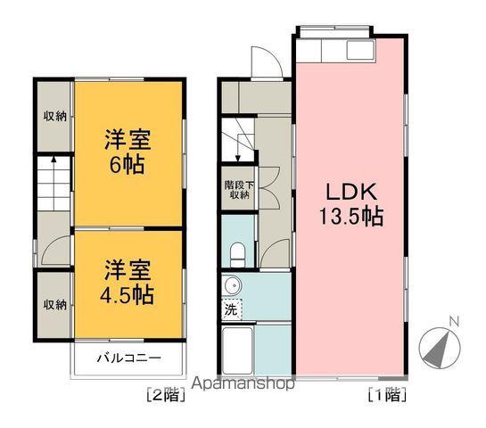 北入曽ハウス(2LDK)の間取り写真