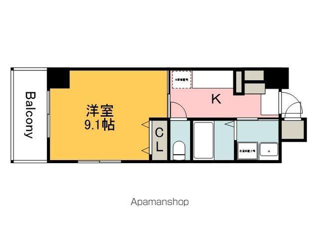 S-RESIDENCE宇品5丁目Ⅰ(1K/11階)の間取り写真