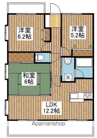 リファーレ新和(3LDK/2階)の間取り写真