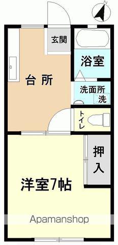 サンライフ郷ヶ丘(1DK/1階)の間取り写真