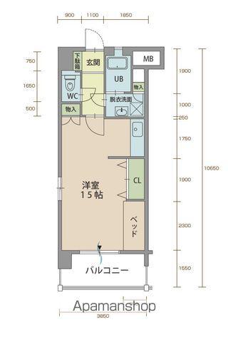 カルミア90(1K/6階)の間取り写真